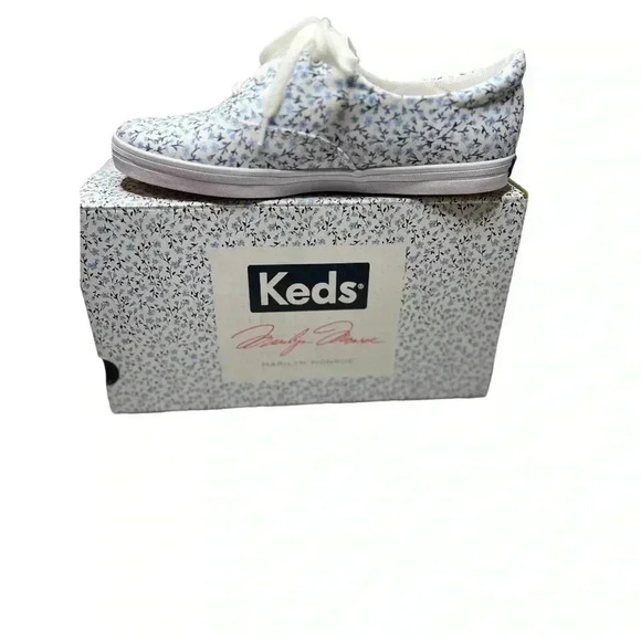 Keds Marilyn Monroe Crew Womens Sneakers•Size 7• Blue and White Floral• - Picture 4 of 9